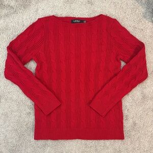 Ralph Lauren Cable Knit Sweater - Red - Women’s Medium